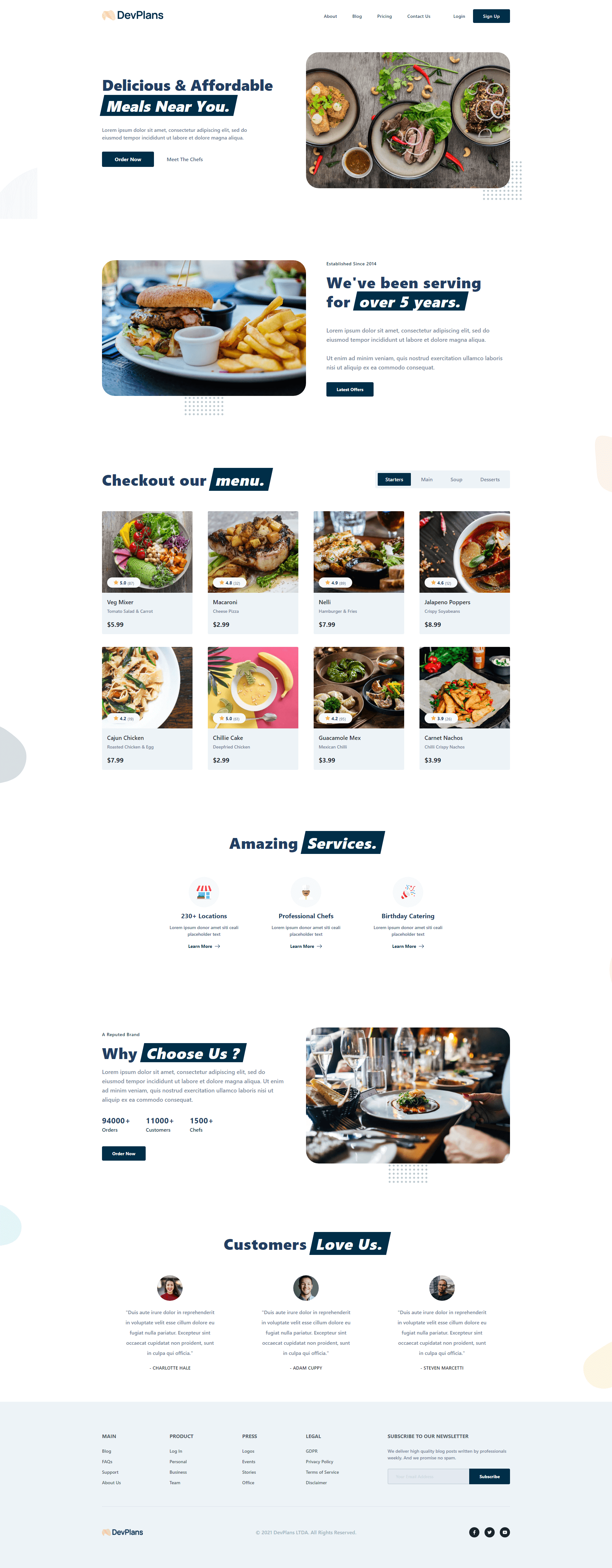 LANDING PAGE - REACT 1